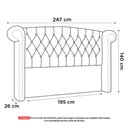 Ver imagem 2 de Cabeceira King Size Adelle 195cm C/ Frame Suede Marrom