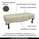Ver imagem 3 de Recamier Decorativo 160cm Loewe Veludo Pés de Madeira Bege - Gran Belo
