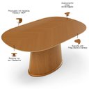Ver imagem 5 de Mesa Valência com 06 Cadeiras para Sala de Jantar Louise L02 Linho Cinza Escuro - Lyam Decor