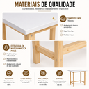 Ver imagem 6 de Mesinha Dobrável Multiuso Quarto Sala Escritorio Retrátil Technox Marron