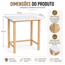 Ver imagem 4 de Mesinha Dobrável Multiuso Quarto Sala Escritorio Retrátil Technox Marron