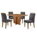 Ver imagem 2 de Mesa de Jantar Olímpia 90cm Mdf Canto Copo e com 4 Cadeiras Melissa