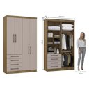 Ver imagem 5 de Conjunto Quarto Queen Base Box e Colchão 7 Peças 8 Portas 4 Gavetas Paris Eucamóveis