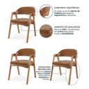 Ver imagem 5 de Conjunto Mesa de Jantar Cone Redonda 120cm com 4 Cadeiras Estofadas Gaia Yescasa