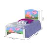 Cama Solteiro Infantil Peppa Pig Adesivada+Colchão Branco - 3