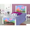 Cama Solteiro Infantil Peppa Pig Adesivada+Colchão Branco - 1