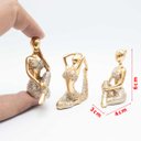 Ver imagem 4 de Kit Trio Bailarinas Yoga Balé Mini Estatueta Decorativa Enfeite Casa Mesa Cabeceira Sala Estar Decor