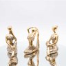 Kit Trio Bailarinas Yoga Balé Mini Estatueta Decorativa Enfeite Casa Mesa Cabeceira Sala Estar Decor - 3