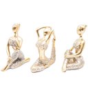 Ver imagem 2 de Kit Trio Bailarinas Yoga Balé Mini Estatueta Decorativa Enfeite Casa Mesa Cabeceira Sala Estar Decor