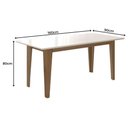 Ver imagem 2 de Mesa de Jantar 160cm Liz Carvalho Off White com 6 Cadeiras Jade Bordada Carvalho Fendi - Poliman