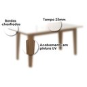 Ver imagem 4 de Mesa de Jantar 160cm Liz Carvalho Off White com 6 Cadeiras Jade Bordada Carvalho Fendi - Poliman