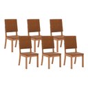 Ver imagem 1 de Cadeira Sala de Jantar Milla Plus Kit 6 Un Nature/courano/caramelo - Henn