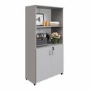 Ver imagem 7 de Armário Estante New City 2 Portas MDP 80cm Cinza Cristal Gebb Work