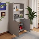 Ver mais imagens de Armário Estante New City 2 Portas MDP 80cm Cinza Cristal Gebb Work