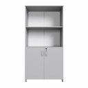 Ver imagem 5 de Armário Estante New City 2 Portas MDP 80cm Cinza Cristal Gebb Work