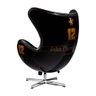 Kit 2 Poltronas Decorativas Egg Chair Lotus nº 12 Preta - Gran Belo - 7
