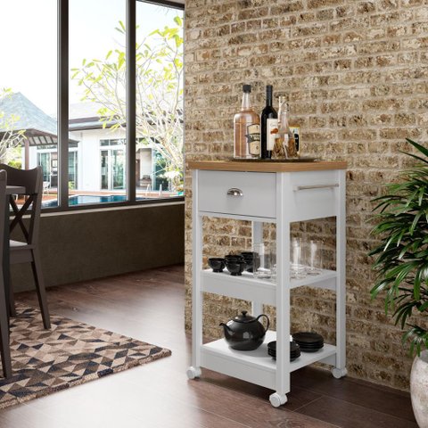 Carrinho Churrasco Ditália BA-130 cor:branco