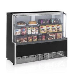 Vitrine Neutra MPNA-140R PR Preta Linha Aurora Gelopar Vidro Reto 1.40m Preta - 1