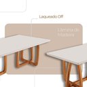 Ver imagem 4 de Mesa Sala de Jantar Flora 180cm Tampo Laqueado