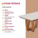 Ver imagem 5 de Mesa Sala de Jantar Flora 180cm Tampo Laqueado