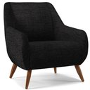 Ver imagem 1 de Poltrona Decorativa Fixa Pés de Madeira Paloma D02 Linho Chumbo C-465 - Lyam Decor