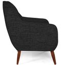 Ver imagem 7 de Poltrona Decorativa Fixa Pés de Madeira Paloma D02 Linho Chumbo C-465 - Lyam Decor