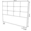 Ver imagem 3 de Cabeceira Casal 1.40 cm para Cama Box Lari Suede:Bordo