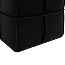 Ver imagem 3 de Puff Quadrado Clara 42cm em Couro Preto Sallar Home