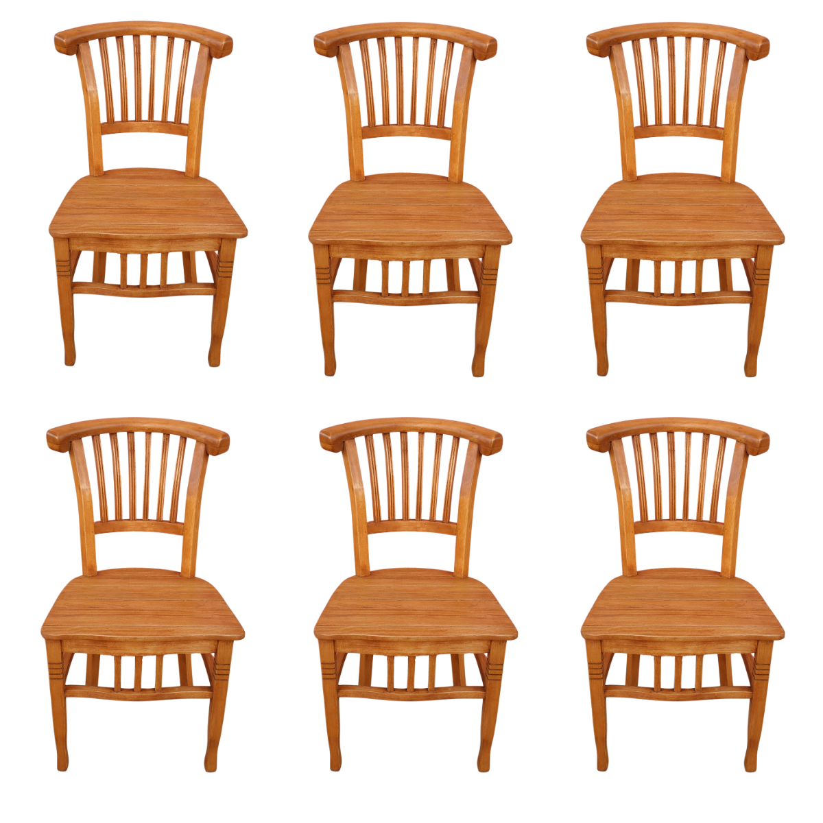 Ver imagem 1 de Kit 6 Cadeira Leque em Madeira Maciça de Demolição Sudeste Rústico