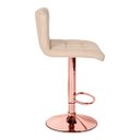 Ver imagem 2 de Banqueta Giratória Gomos - Nude | Alta - Rose Gold