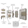 Guarda Roupa Dormitório Modulado Master Solteiro Canto c/ Painel p/ TV Mesa Escrivaninha c/ Nicho -  - 3