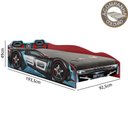 Ver imagem 2 de Cama Infantil Carros Tornado Plus Preto Azul Pura Magia com Colchão Gazin