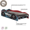 Ver imagem 3 de Cama Infantil Carros Tornado Plus Preto Azul Pura Magia com Colchão Gazin