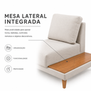 Ver imagem 5 de Sofá Recor 3 Lugares com Chaise Fixa - 2,30 m – Espuma Hr D33 – Alta Resiliencia c/ Mesa