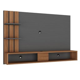 Painel para Tv 42" 2 Nichos Grafite/nogal - Hecol - 3