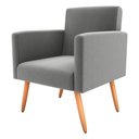 Ver imagem 3 de Poltrona Decorativa para Sala Luan Suede Cinza