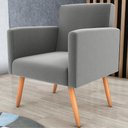 Ver imagem 1 de Poltrona Decorativa para Sala Luan Suede Cinza