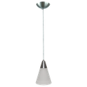 Ver imagem 1 de Pendente Moderno Aluminio Escovado Vidro Cone Sala Quarto