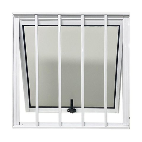 Vitrô Alumínio Branco Maxim Ar C/grade Horizontal Confort