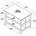 Ver imagem 4 de Bancada Gourmet Ilha Cozinha c ilumina Ditália 2Prat CD-1019 cor:branco
