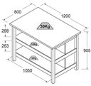 Ver imagem 4 de Bancada Gourmet Ilha Cozinha c ilumina Ditália 2Prat CD-1019 cor:branco