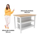 Ver imagem 5 de Bancada Gourmet Ilha Cozinha c ilumina Ditália 2Prat CD-1019 cor:branco