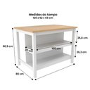 Ver imagem 6 de Bancada Gourmet Ilha Cozinha c ilumina Ditália 2Prat CD-1019 cor:branco