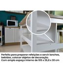 Ver mais imagens de Bancada Gourmet Ilha Cozinha c ilumina Ditália 2Prat CD-1019 cor:branco