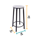 Ver imagem 1 de Banco Alto para Cozinha Americana Balcão Bar Area Gourmet:branco/preto