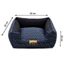 Ver imagem 5 de Cama Quadrada para Cachorro ou Gato Luppet Luxo Azul Osso M