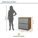 Ver imagem 4 de Balcão 1 Porta 1 Gaveta com Rodapé 70cm 100% MDF Rainha Verde/Nature