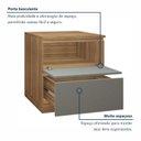 Ver imagem 5 de Balcão 1 Porta 1 Gaveta com Rodapé 70cm 100% MDF Rainha Verde/Nature