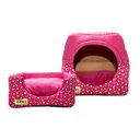 Ver imagem 3 de Cama Iglu e Toca para Cachorro Luxo Luppet Rosa Casinha M