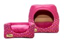 Ver imagem 3 de Cama Iglu e Toca para Cachorro Luxo Luppet Rosa Casinha M